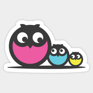 Owl Family Sticker